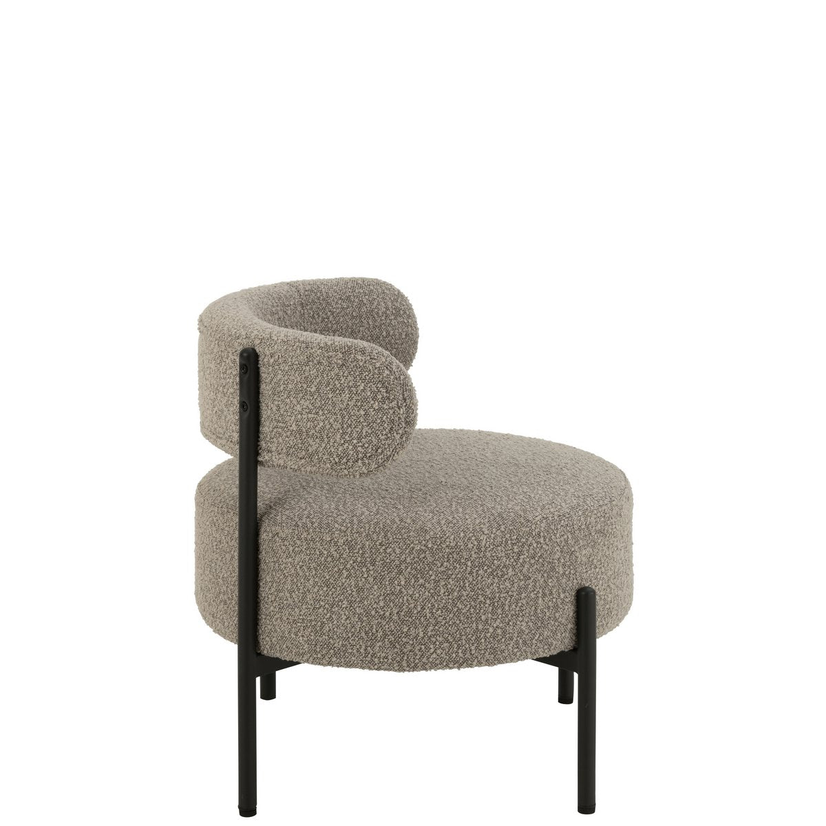 Détail du tissu bouclé de la chaise longue J-Lounge, texture moderne.