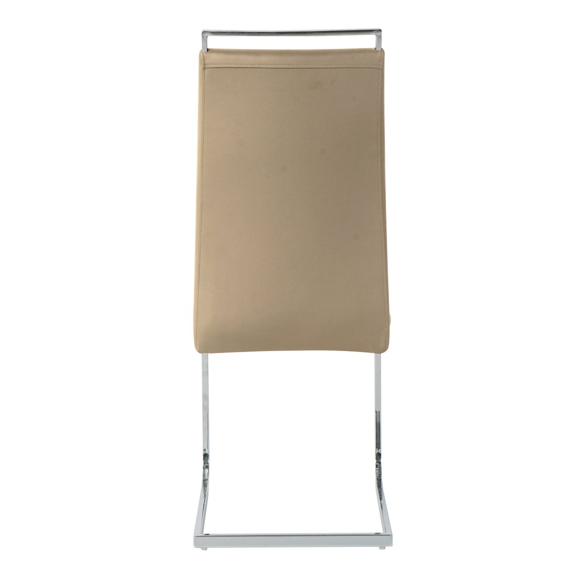 Chaise cantilever en simili cuir dans une salle à manger