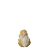 Figurine Gnome J-Line en porcelaine ocre, vue de face