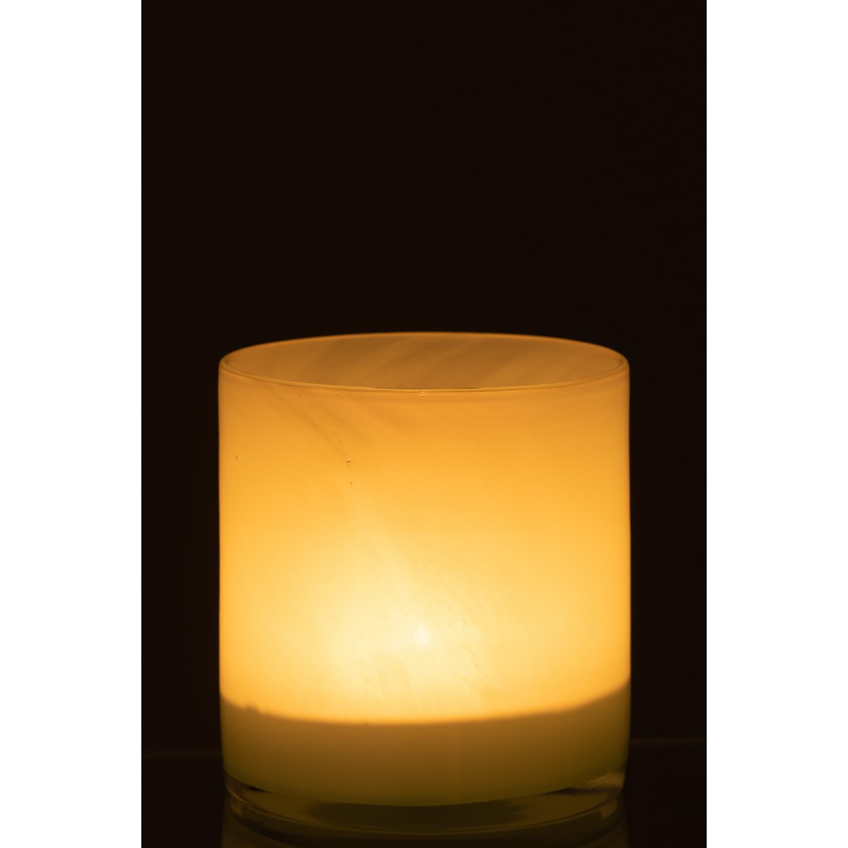 Photophore J-Line Jade, détail du verre translucide