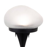 Les brochettes "Guri" 14 x 12 cm, 8,5 cm de haut, plastique noir, verre lourd, transparent, LED intégrée, blanc chaud