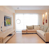 LED Plafond "Ligne de boucle" en métal en acier et en plastique, en acier-fleur, env. 60 cm de long, avec des LED fermement intégrées, l'éclairage pour le salon et le bureau