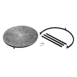 Ensemble de tables basses 2 pièces ø 55 et 45 cm table d'appoint en métal argenté tables rondes salon Carlton