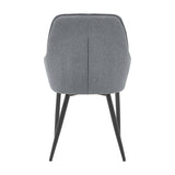 Fauteuil en lin gris dans un salon moderne