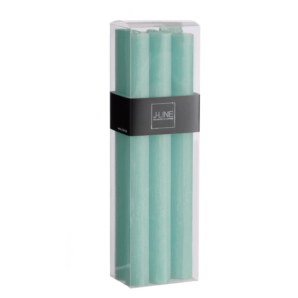 Vue rapprochée de la texture cireuse des bougies bleues J-Line