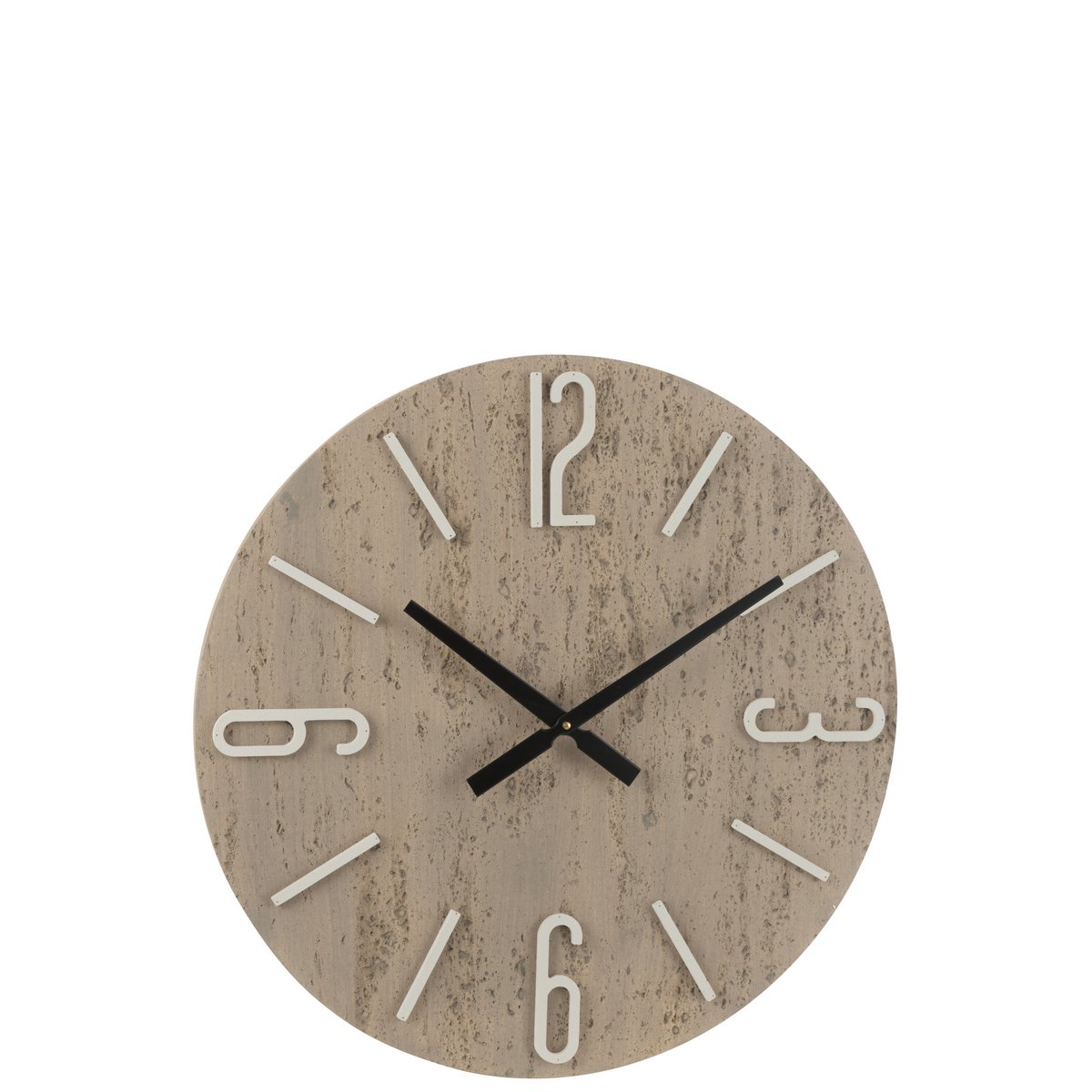 Détail de l'horloge murale Pol en pierre et MDF