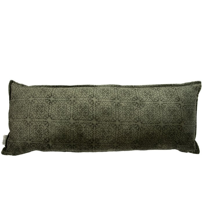Coussin Velours Violetta forêt foncée 80x30