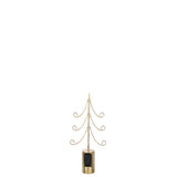 Arbre de Noël J-Line en métal doré sur une table décorée