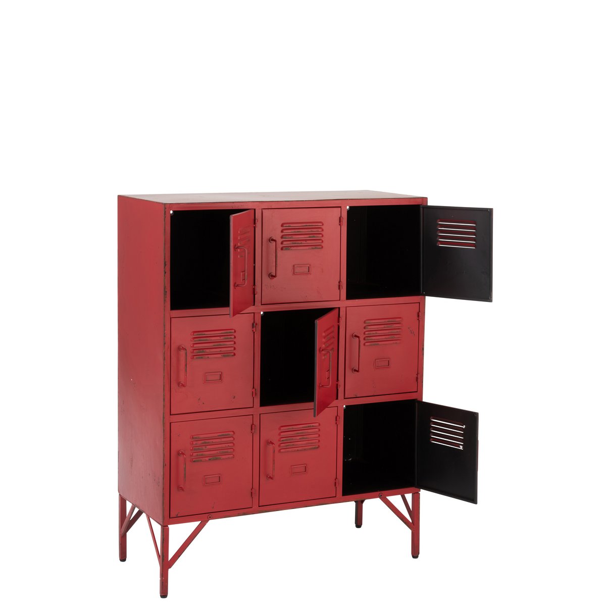 Gros plan sur la texture métallique de l'armoire J-Line