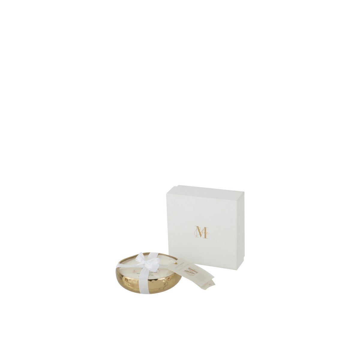 Détails de la bougie parfumée J-Line M-Chic, métal doré