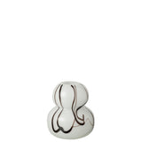 Vase Bulbes d'effet de fumée J-Line en verre blanc et noir, design moderne