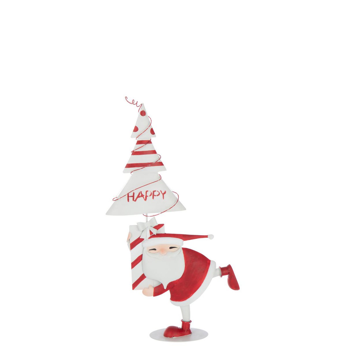Figurine J-Line Sapin du Père Noël entourée de décorations de Noël