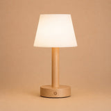 Lampe de table rechargeable en bois marron clair Zoë