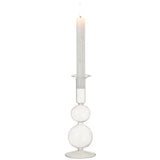 Bougeoir J-Line Balls en verre transparent, vue de face