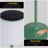 LED "Emmi" pour l'extérieur et à l'intérieur, lampe de table en métal et en plastique, avec des LED fermement construites, lampe à table à LED pour le balcon, la terrasse, le jardin, le salon, le jardin d'hiver, environ.