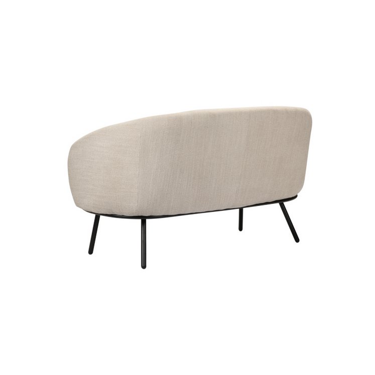 Détail du rembourrage du canapé Mars en tissu beige