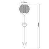 LED Solar-Erdspieß "Geli", pour l'extérieur, la brochette de terre en métal et en plastique en noir, avec LED intégrée