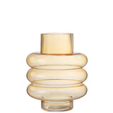Vase Lima en verre jaune, ambiance salon moderne