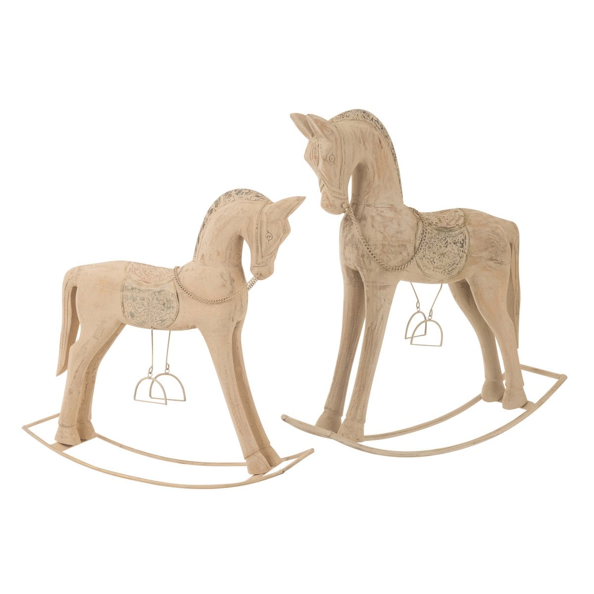 Détail du cheval à bascule J-Line, design élégant et classique