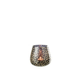 Lanterne J-Line Triangle en verre noir et or, vue avant
