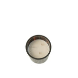 Bougie parfumée J-Line Noa, vue de face avec verre marron élégant