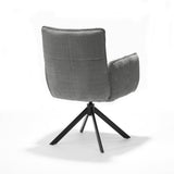 Fauteuil Nova Tissu Cremona %2385 Gris Clair - Structure rotative 360 noir A360