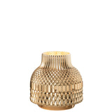 Détail du vase J-Line Ari, finition en verre doré