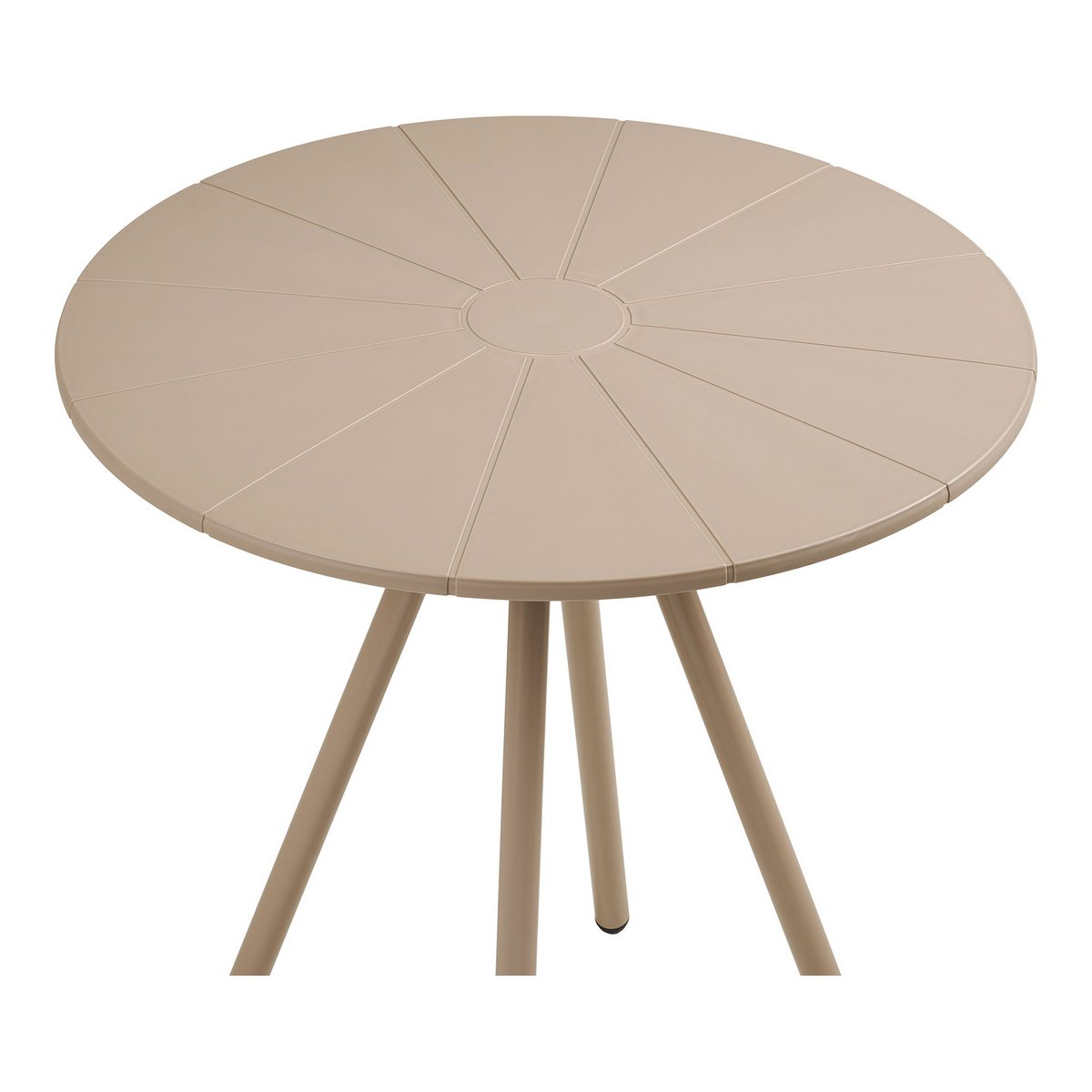 Zoom sur le pied en acier de la Table Bistro Barletta, design scandinave