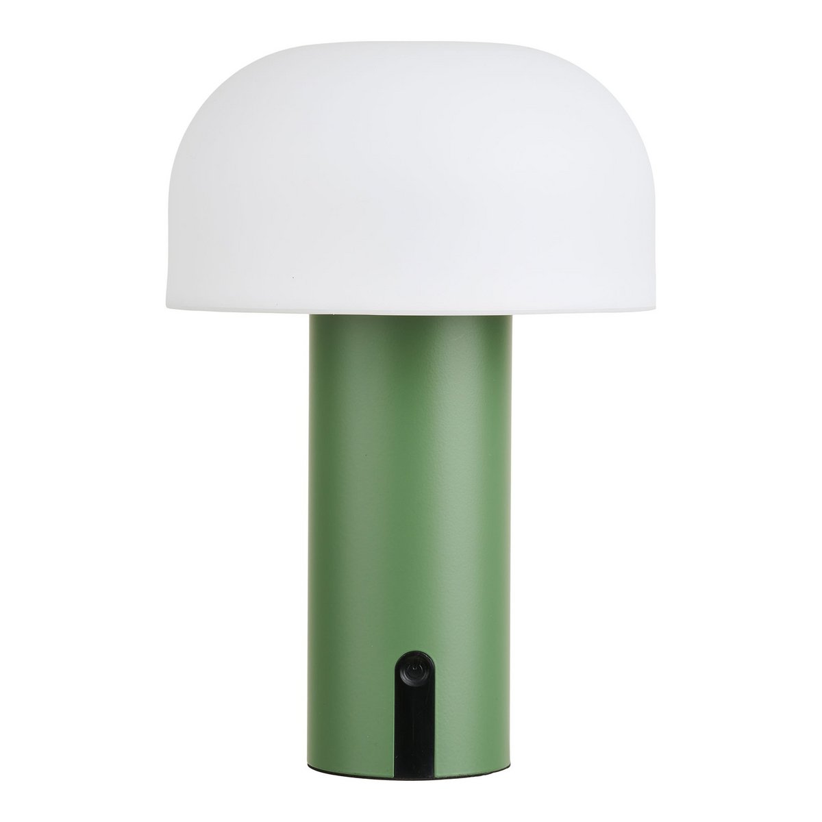 Lampe LED Soham en blanc et vert, vue de face