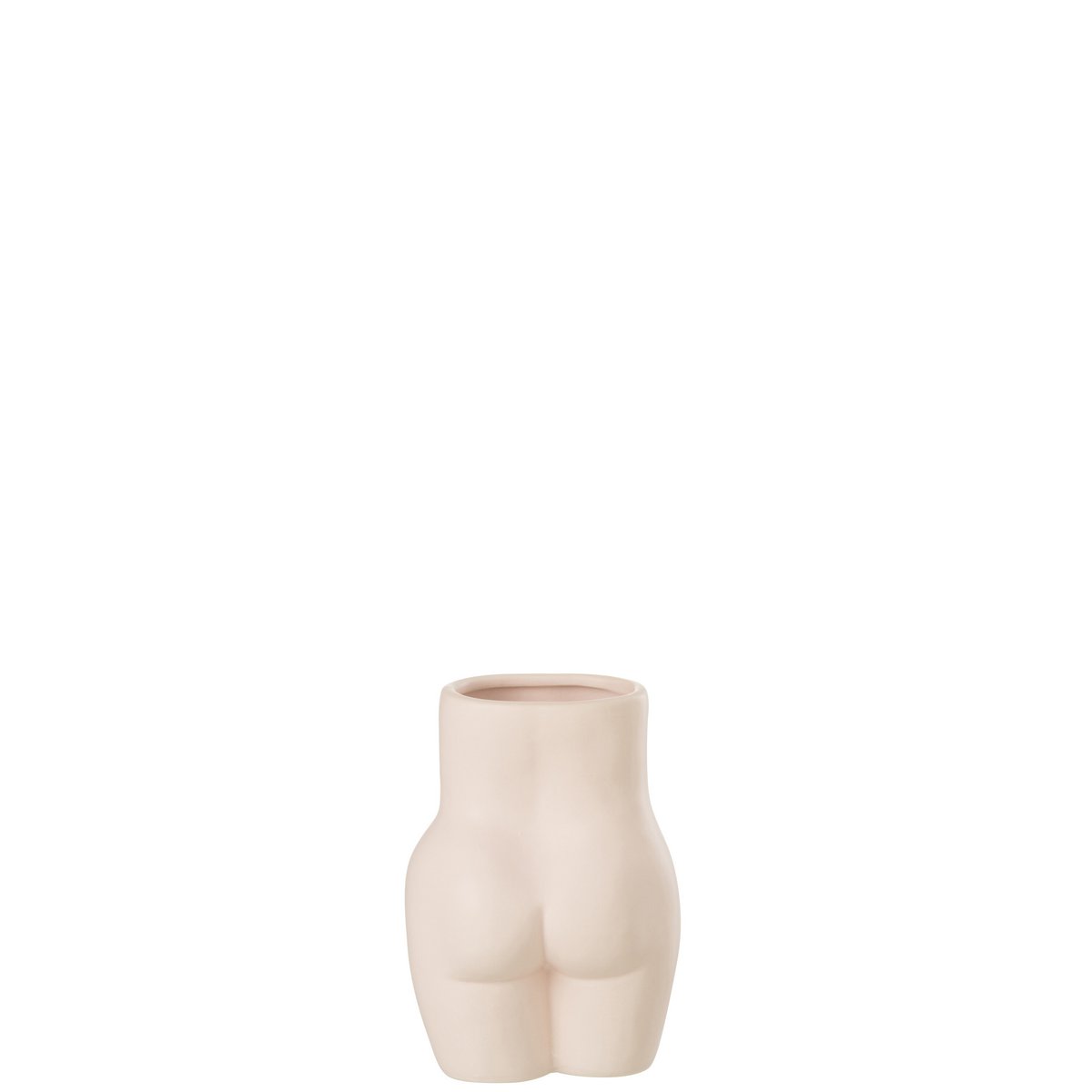 Pot de fleurs J-Line en céramique rose, vue de face