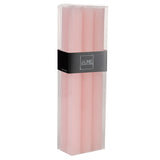 Bougie de table J-Line rose poudré avec boîte de 6, élégance classique
