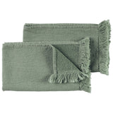 Lot de 2 serviettes invités Luna Détox green 50 x 30