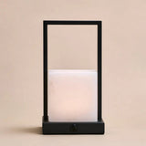 Lampe à poser rechargeable en albâtre naturel Nola