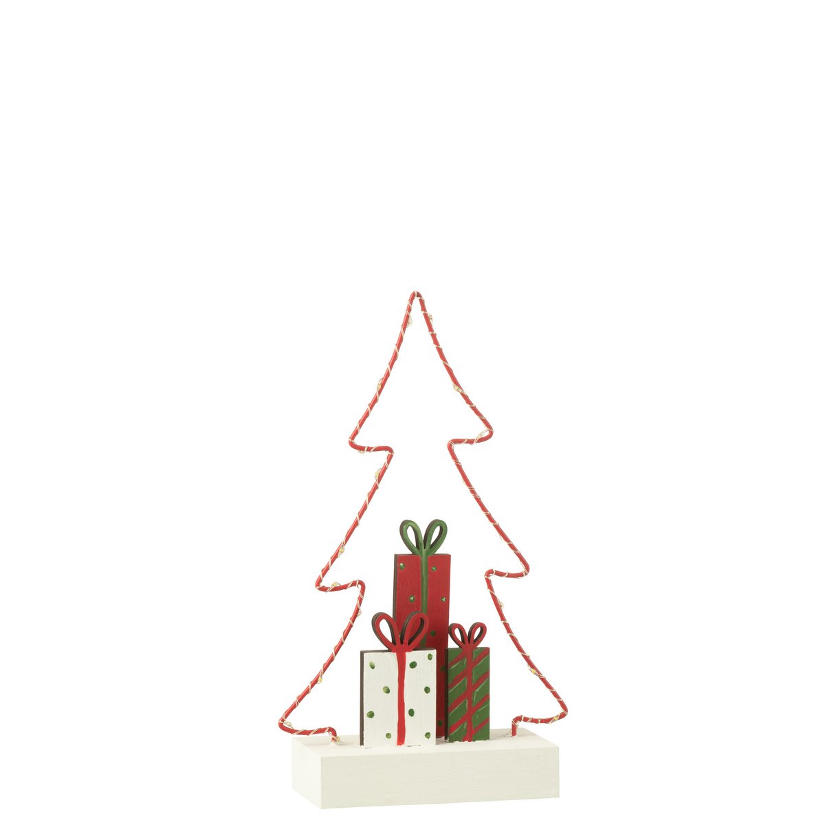 Détail du sapin de Noël J-Line en bois avec éclairage LED