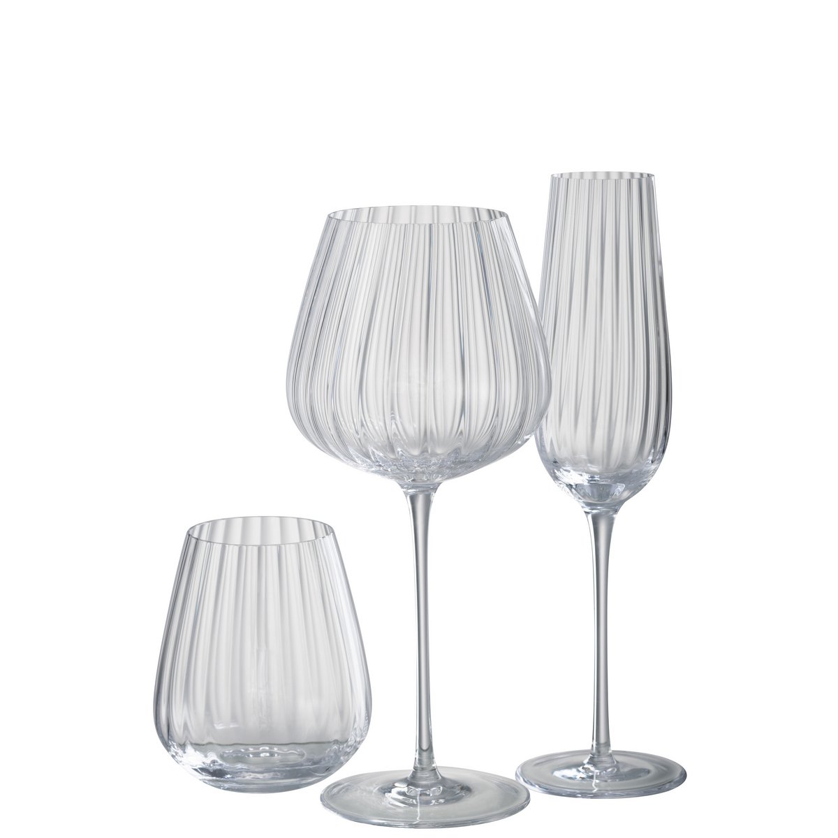 Verre à champagne J-Line Strepen élégant sur fond blanc