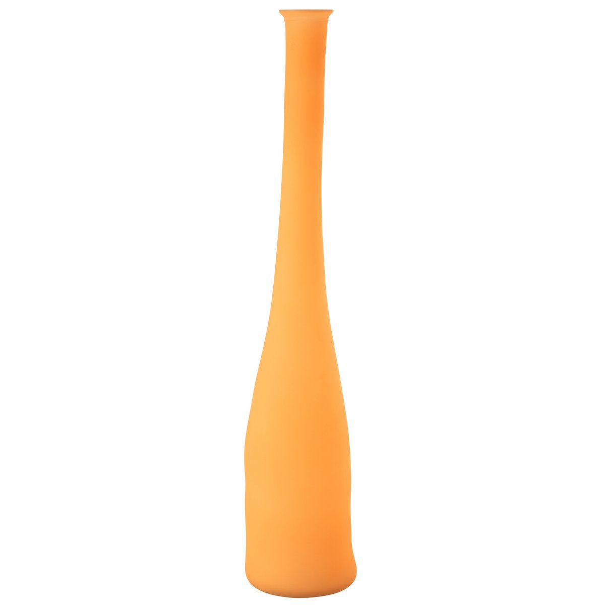 Vase Bouteille en Verre Orange - Ambiance moderne dans un salon