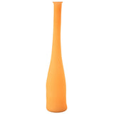 Vase Bouteille en Verre Orange - Ambiance moderne dans un salon