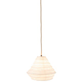 Lampe à suspension J-Line Nest Raffia en blanc, vue de face