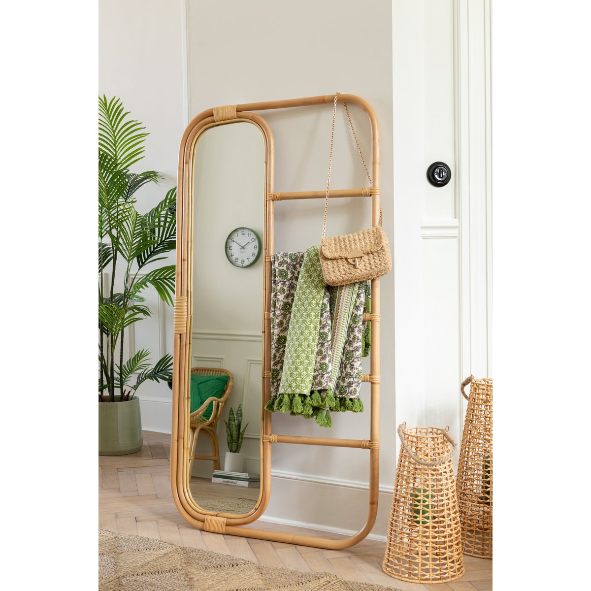 Lanterne Anais en rotin naturel dans un décor boho