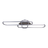 Lampe plafond CCT LED "Carlon" en aluminium et plastique Matt-Silver, avec LED intégrée, de 120 cm de long