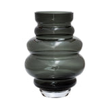 Vase Maputo Gris en verre soufflé à la bouche, élégant et robuste