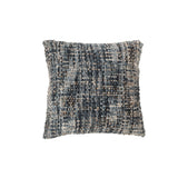 Coussin Tweed J-Line en bleu et blanc sur fond neutre