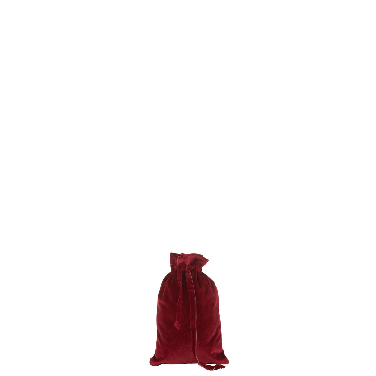 Sac Noël Velours Rouge Petit de J-Line - Élégant et raffiné en velours rouge
