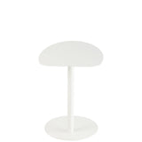 Table d'appoint J-Line Ice en métal blanc, détail du matériau