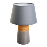 Lampe de table en céramique "Talia", lampe de table en céramique, beige / gris, avec socket E14, pour salle à manger, salon, couloir ou bureau, 31 cm de haut