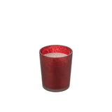 Bougie parfumée J-Line M-Chic en verre rouge, parfum Oud & Amber