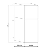 Lampe murale externe LED "Leah" en métal et en plastique en acier-liD intégré LED