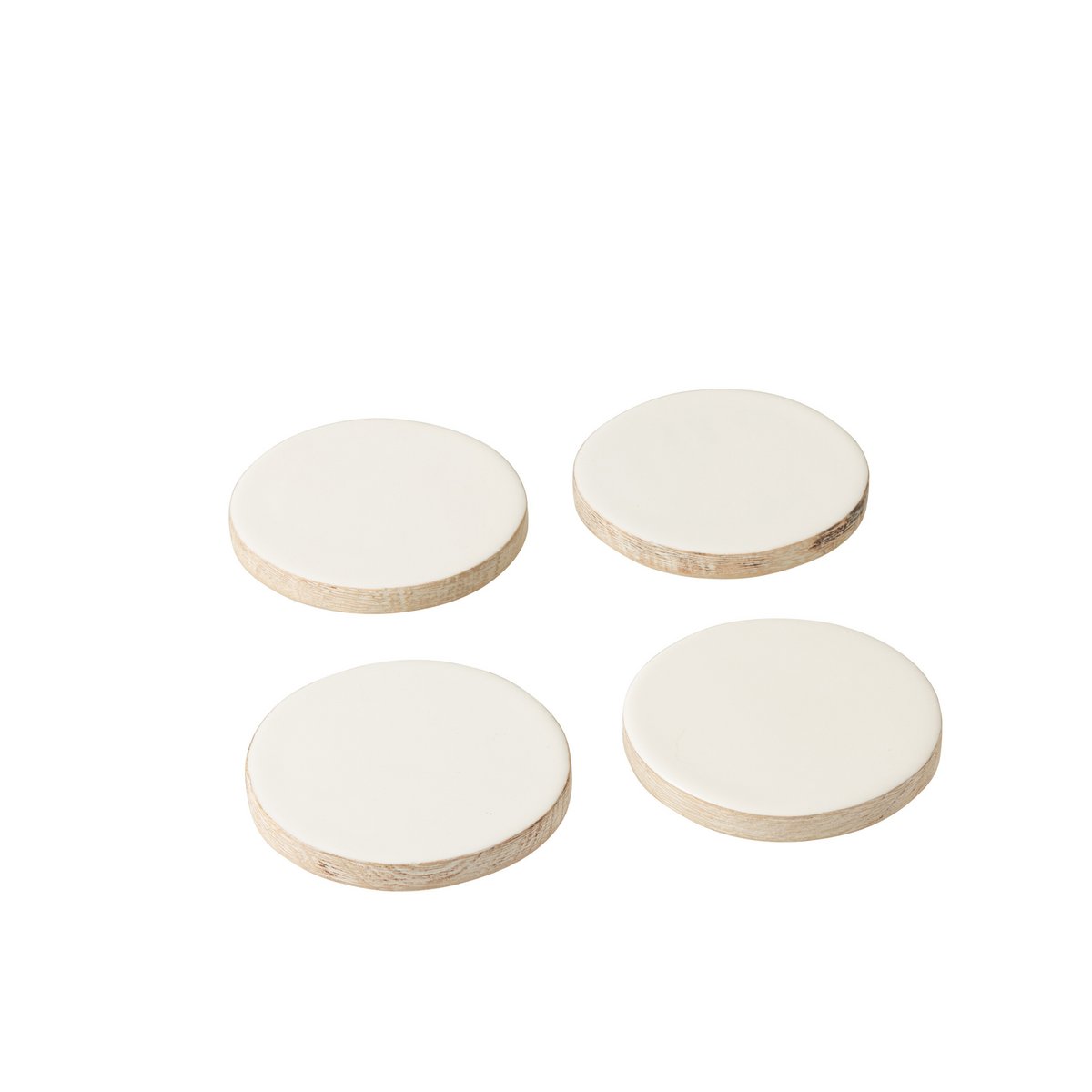 Sous-verres J-Line en bois gris, vue de dessus