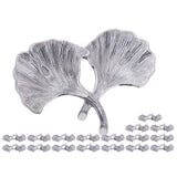 Shell Decorative Bowl Master Boîte à 18 parties en aluminium Ginkgo 2 feuille en or ou en argent feuille de feuille