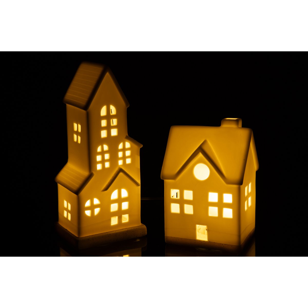 Vase J-Line 4 Fenêtres avec éclairage LED allumé